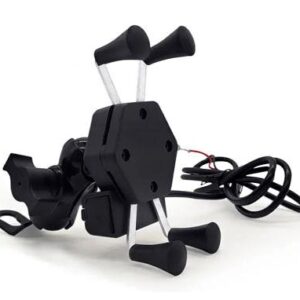 מחזיק טלפון לאופניים/אופנוע עם טעינת USB