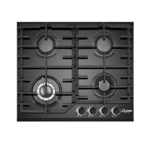 כיריים גז 4 להבות זכוכית שחור מחזיק סירים יצוק LUXOR דגם LUX-404 CIGB